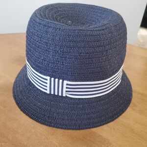 Target Navy Hat with White Striped Band
